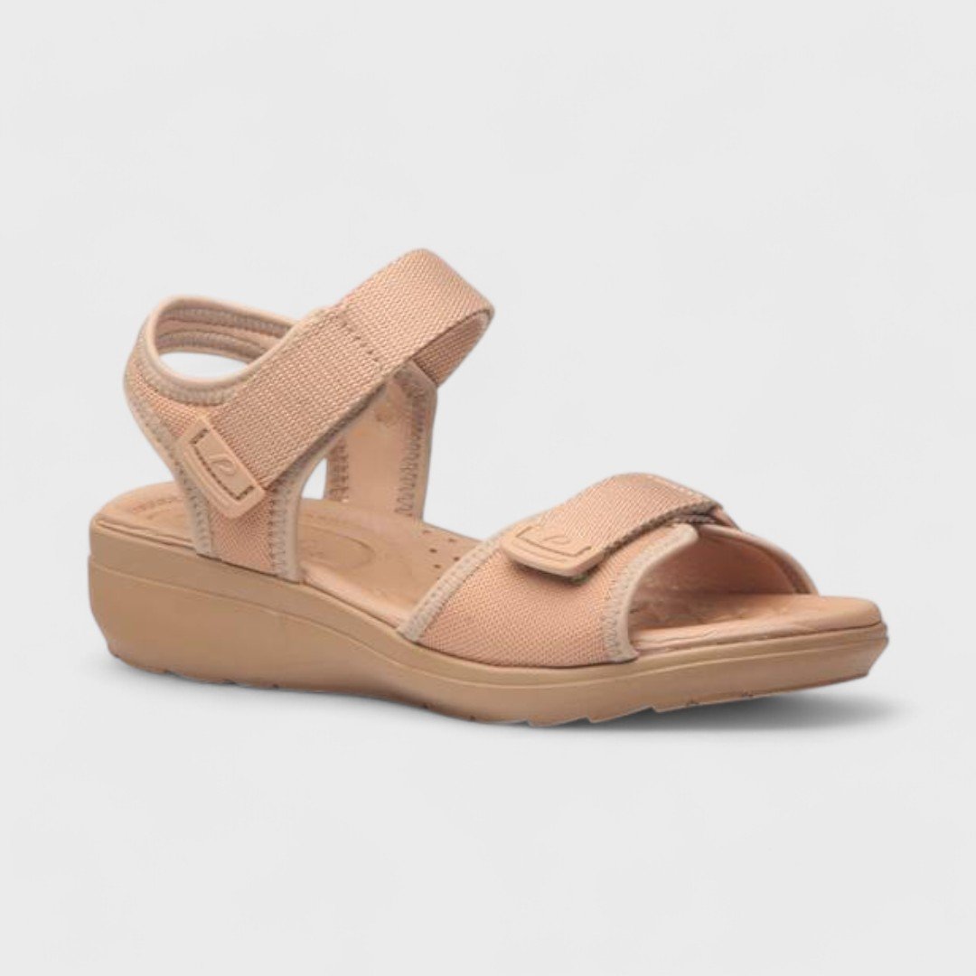Sandália Pegada Feminino em Tecido 232752 Bege 1