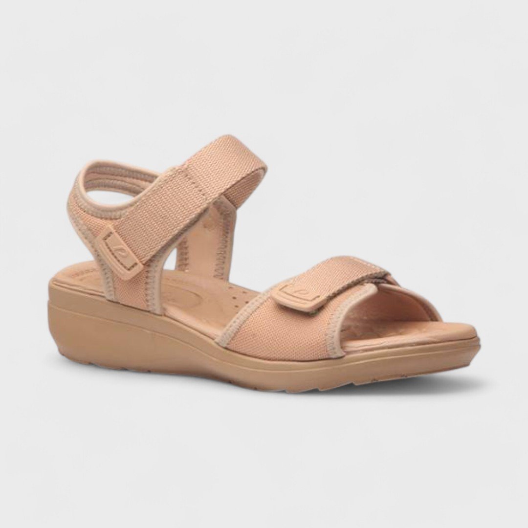 Sandália Pegada Feminino em Tecido 232752 Bege 2