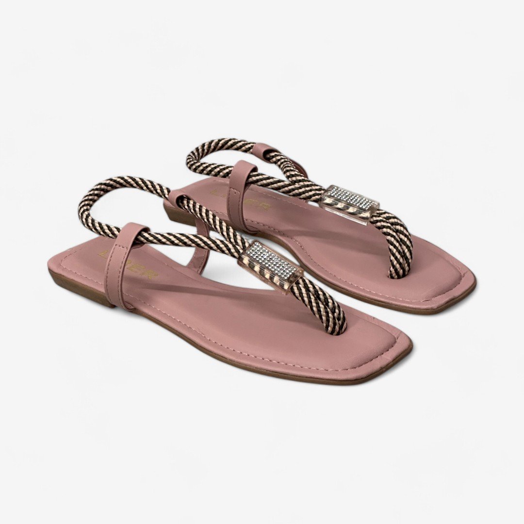 Sandália Rasteira Liber Feminina Marrom 2