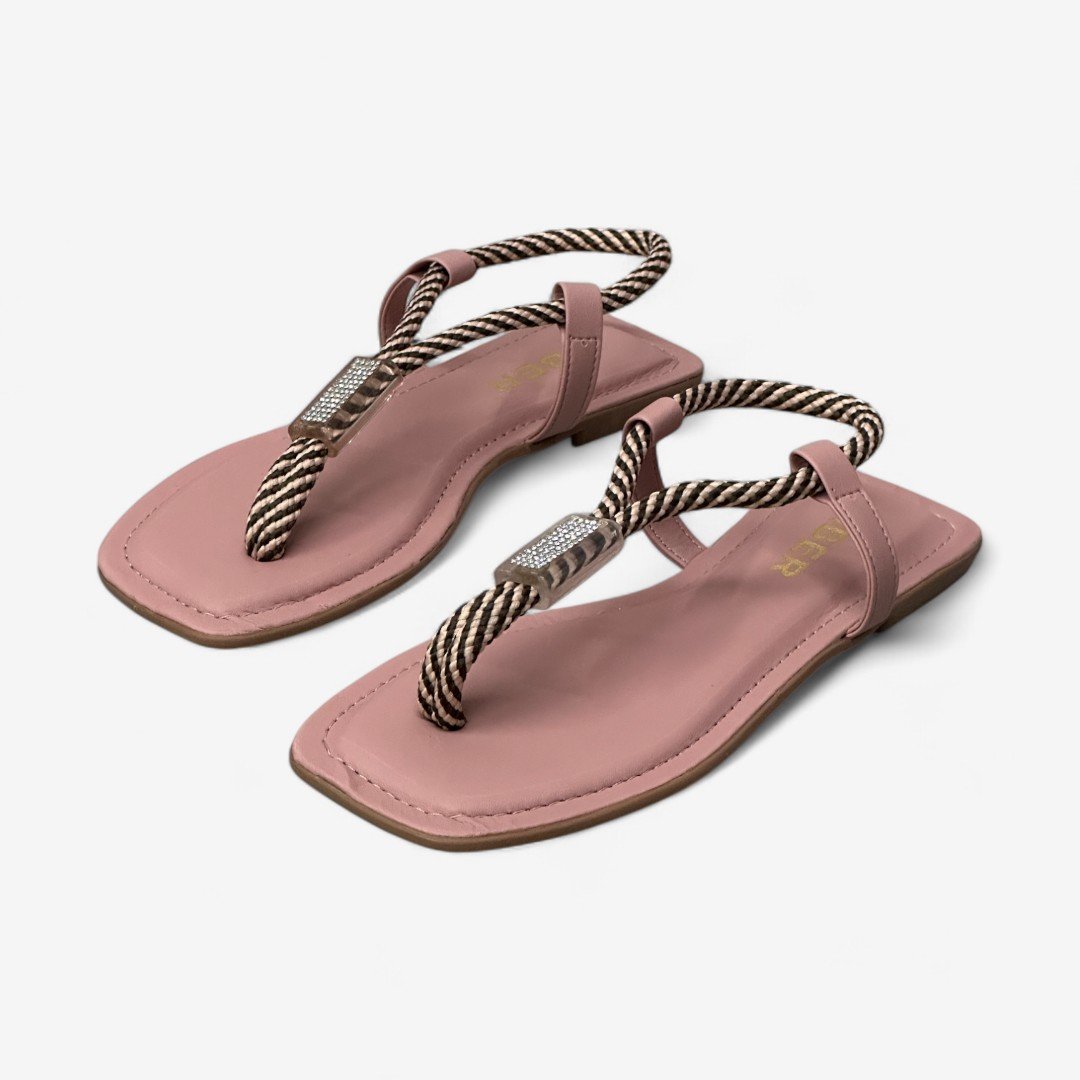 Sandália Rasteira Liber Feminina Marrom 3