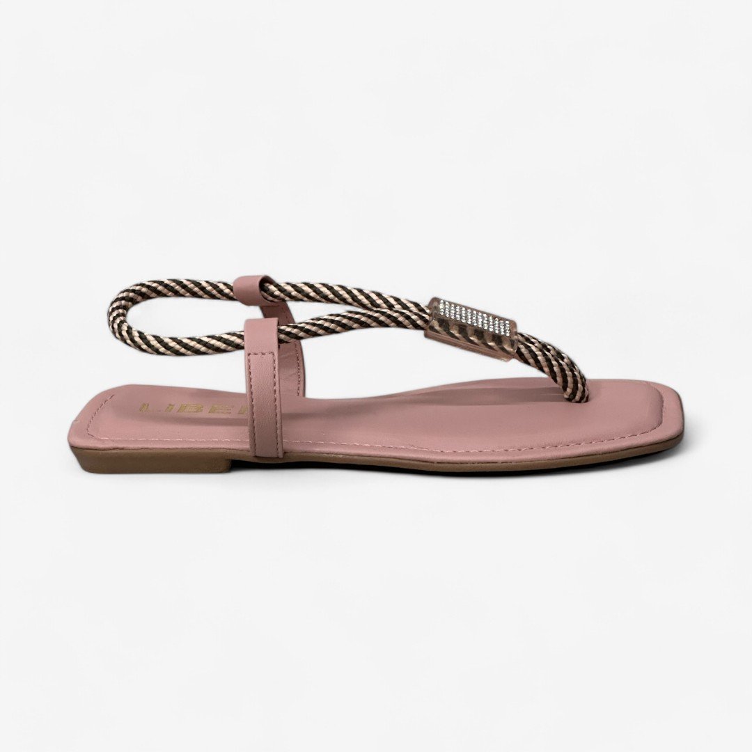 Sandália Rasteira Liber Feminina Marrom 1