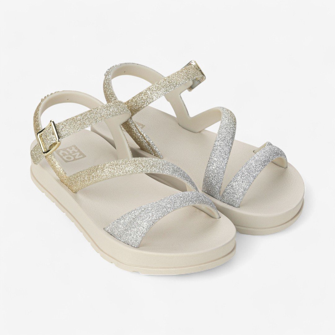 Sandália Zaxy Glitter New Infantil Branco 2