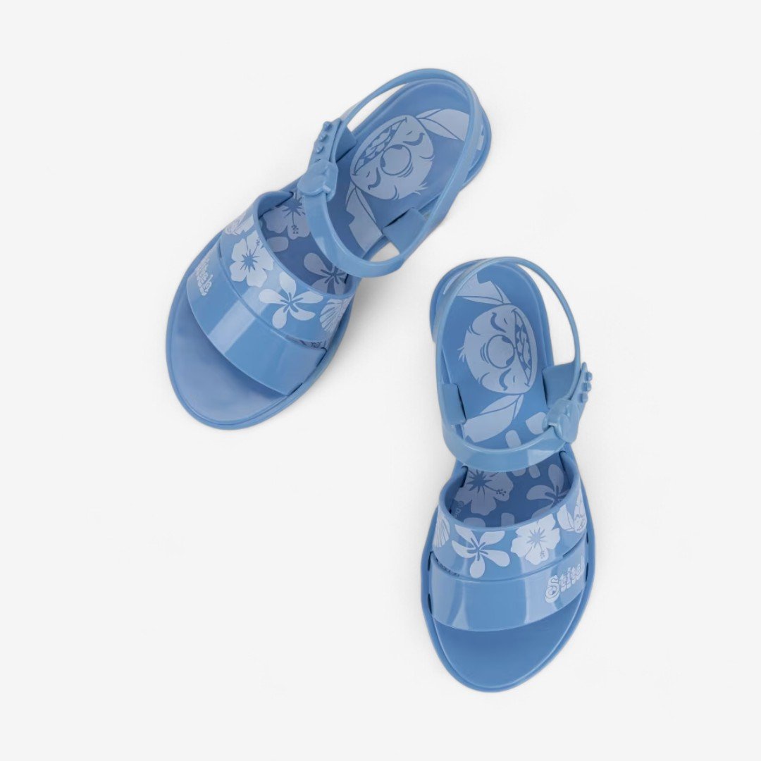 Sandália Infantil com Relógio Stitch Time Grendene Kids Azul 2