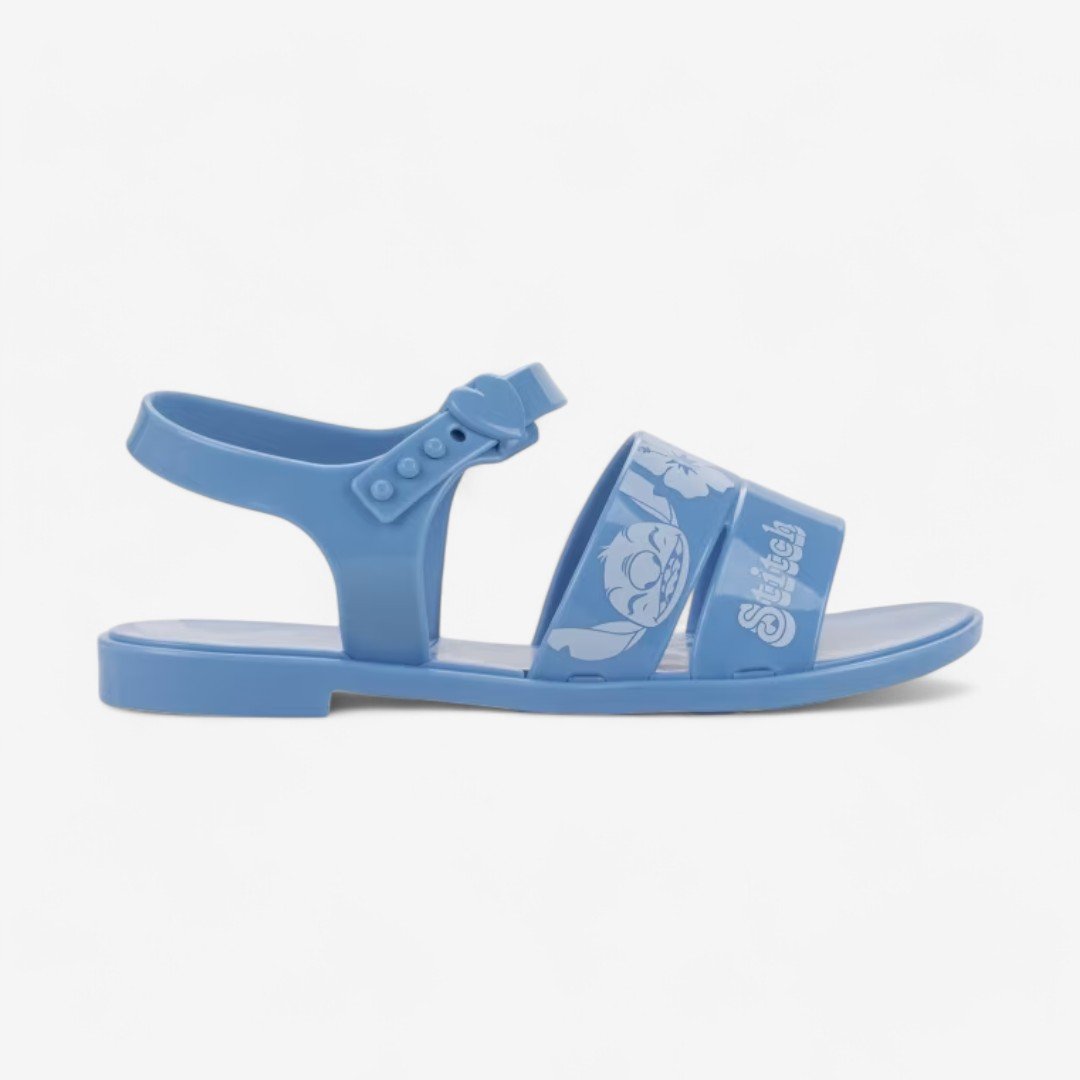 Sandália Infantil com Relógio Stitch Time Grendene Kids Azul 3