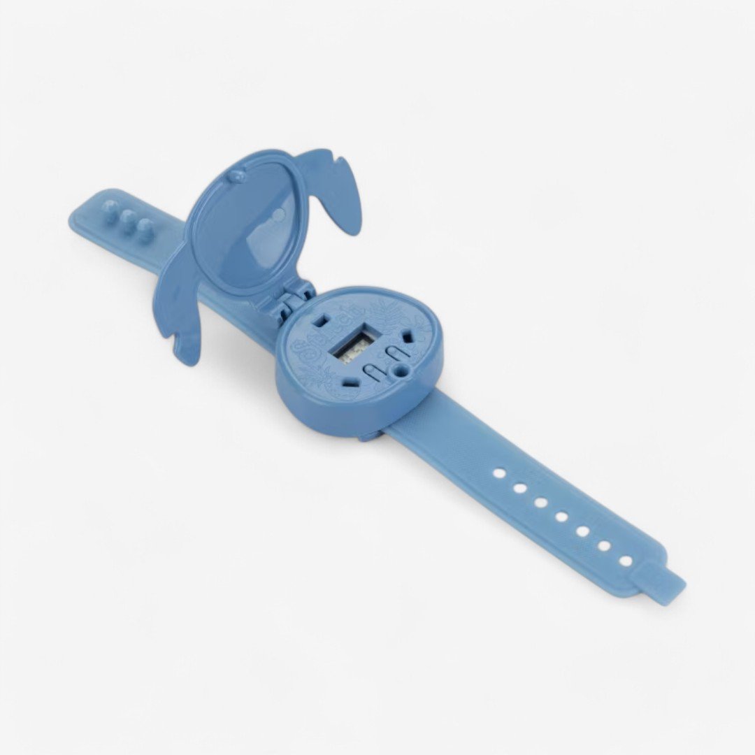 Sandália Infantil com Relógio Stitch Time Grendene Kids Azul 5