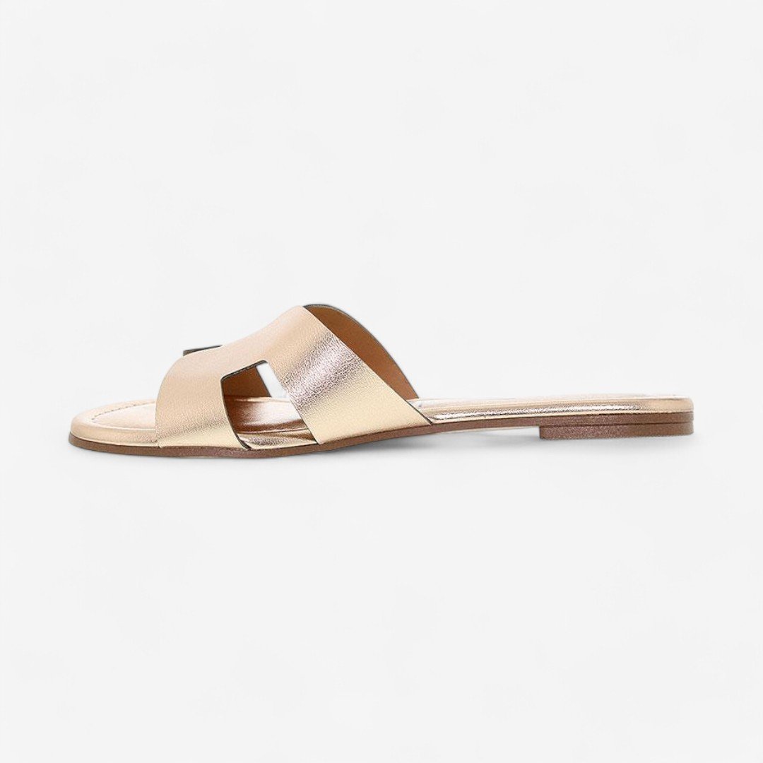 Chinelo Rasteiro Slide Vizzano Feminino Dourado 2