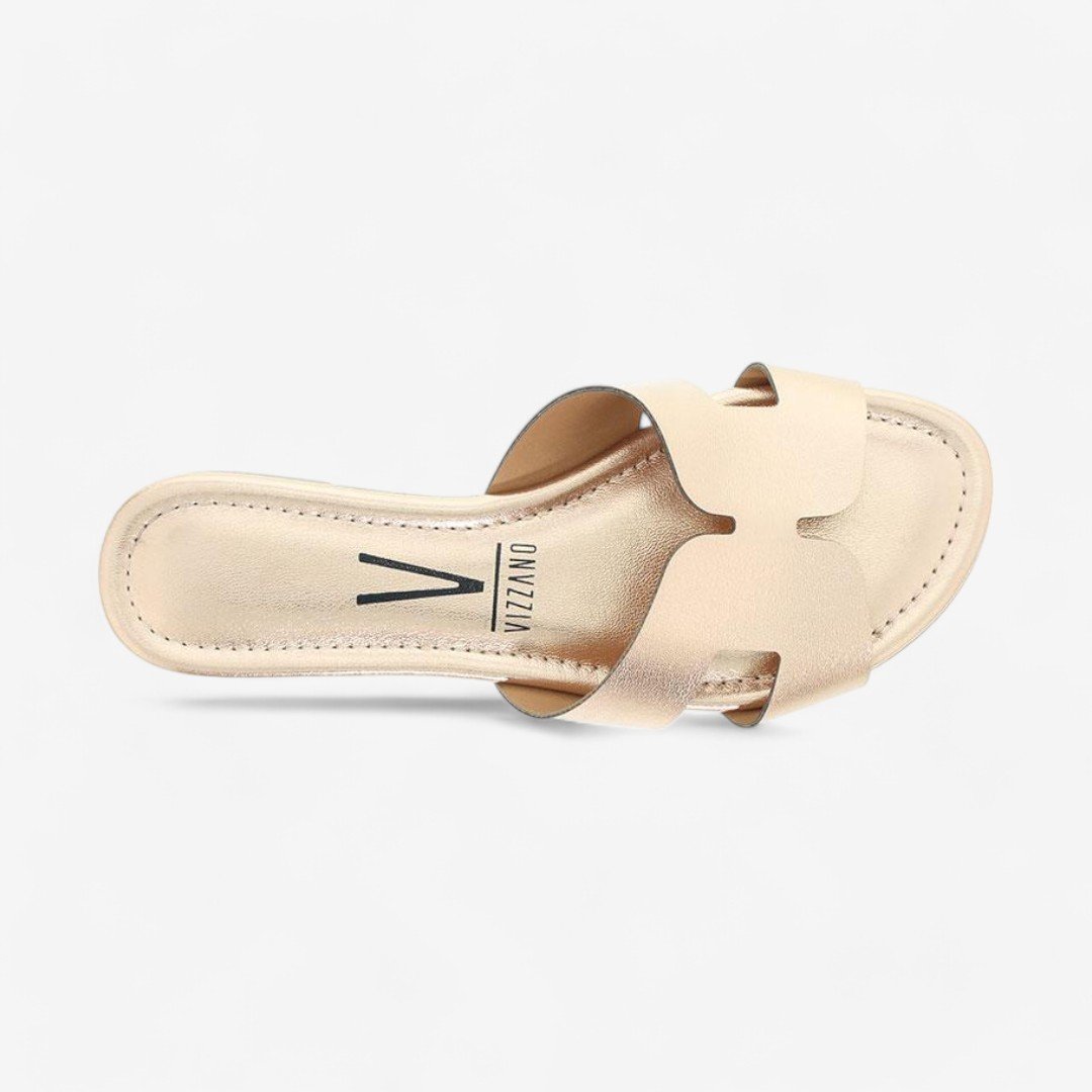 Chinelo Rasteiro Slide Vizzano Feminino Dourado 5