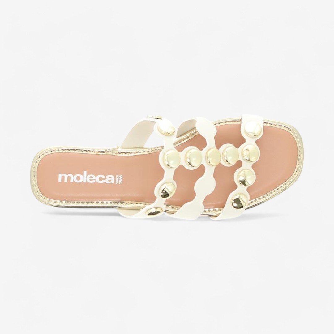 Chinelo Slide Moleca Feminino Branco 6