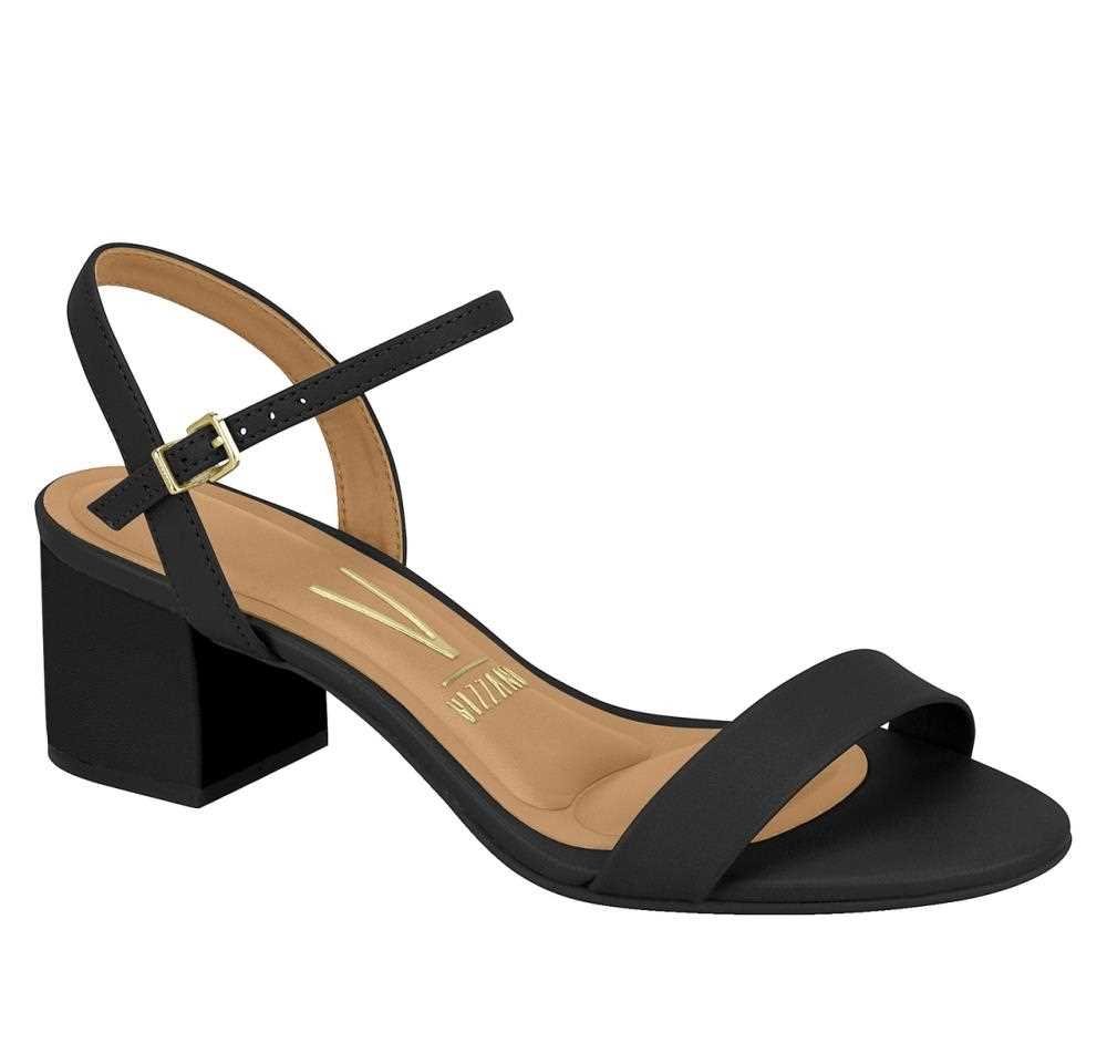 Sandália Vizzano Feminina Salto Baixo Preto 1
