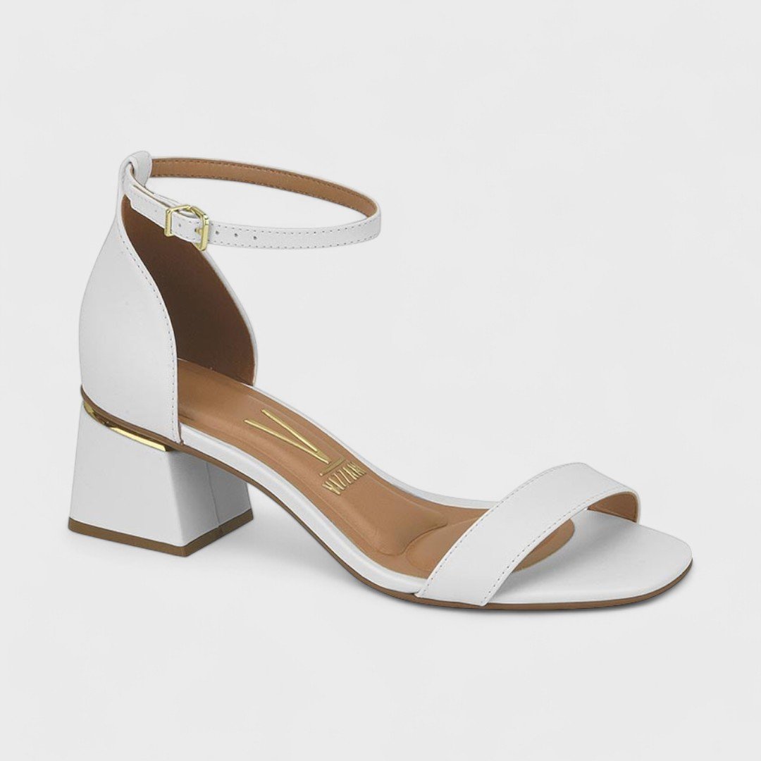 Sandália Vizzano Salto Baixo Feminina Branco 2