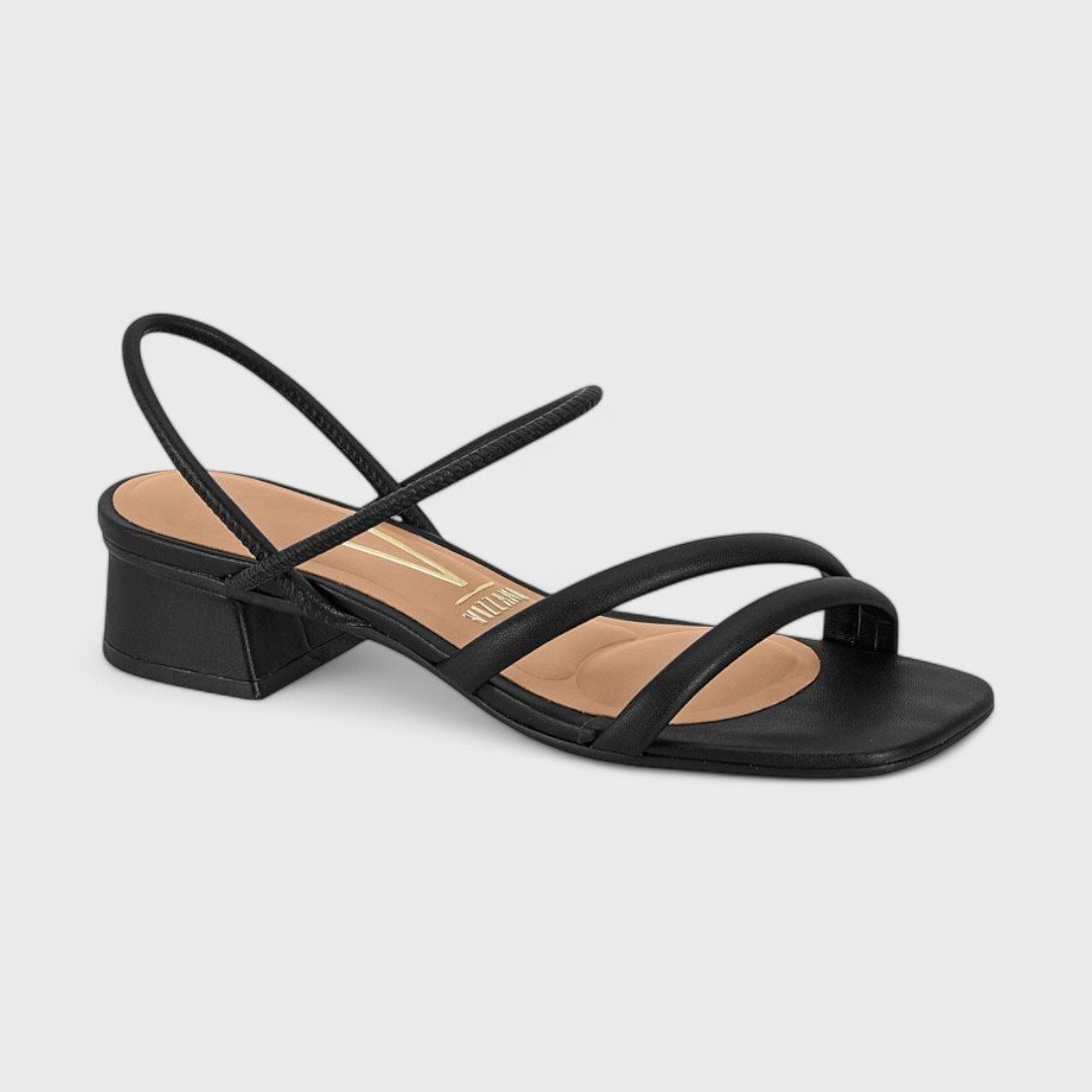 Sandália Vizzano Salto Baixo Feminina 6454.108 Preto 2