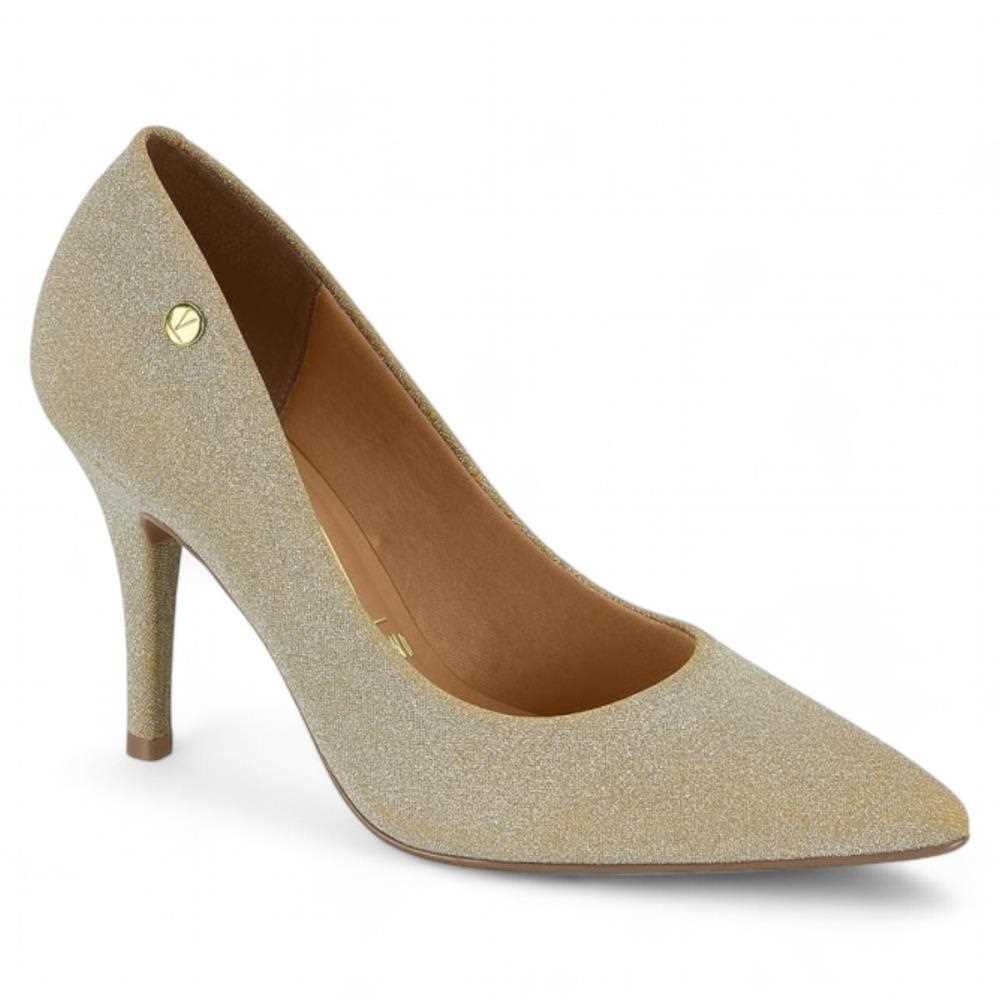 Sapato Scarpin Vizzano Salto Alto Feminino 1184.1101 Dourado 2
