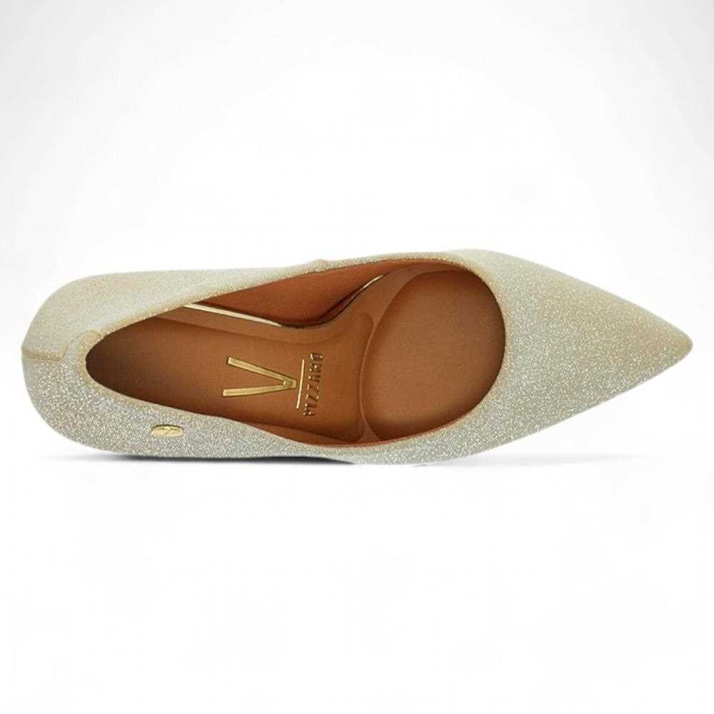 Sapato Scarpin Vizzano Salto Alto Feminino 1184.1101 Dourado 6