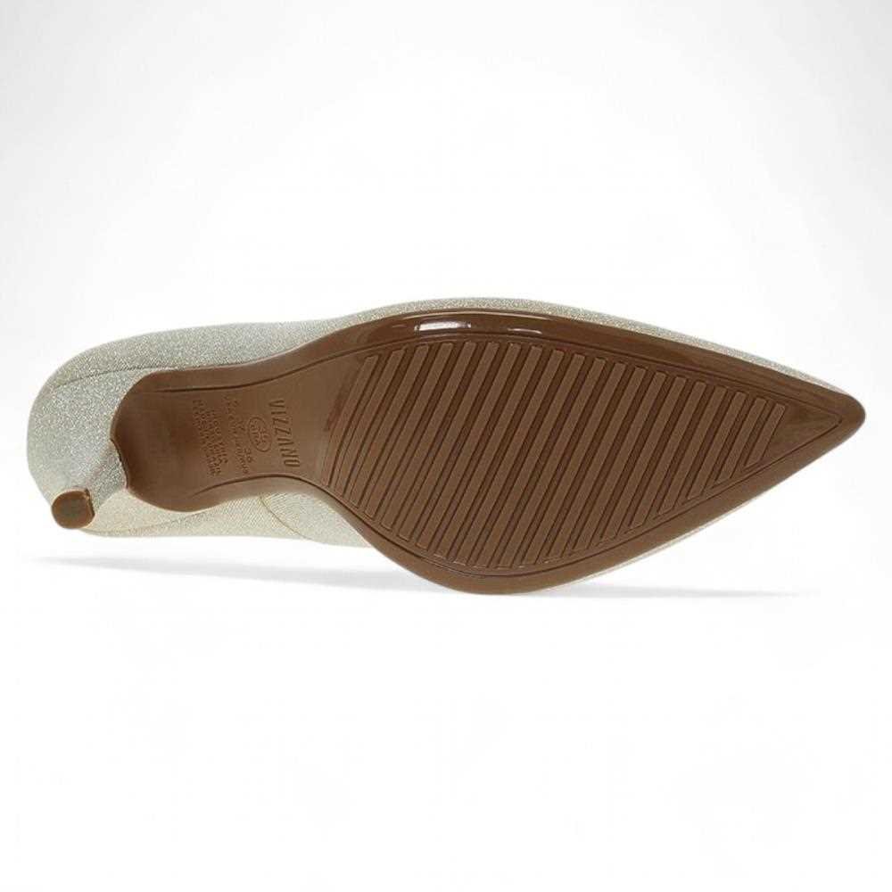 Sapato Scarpin Vizzano Salto Alto Feminino 1184.1101 Dourado 7