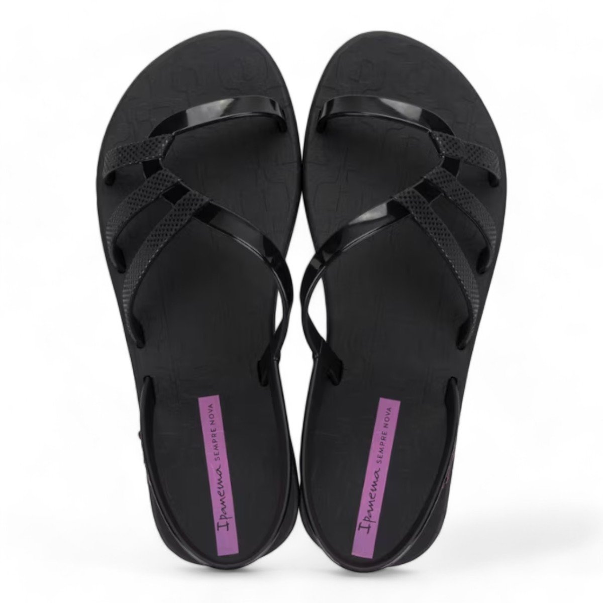 Sandália Rasteira Ipanema Diversa Feminina 27234 Preto 2