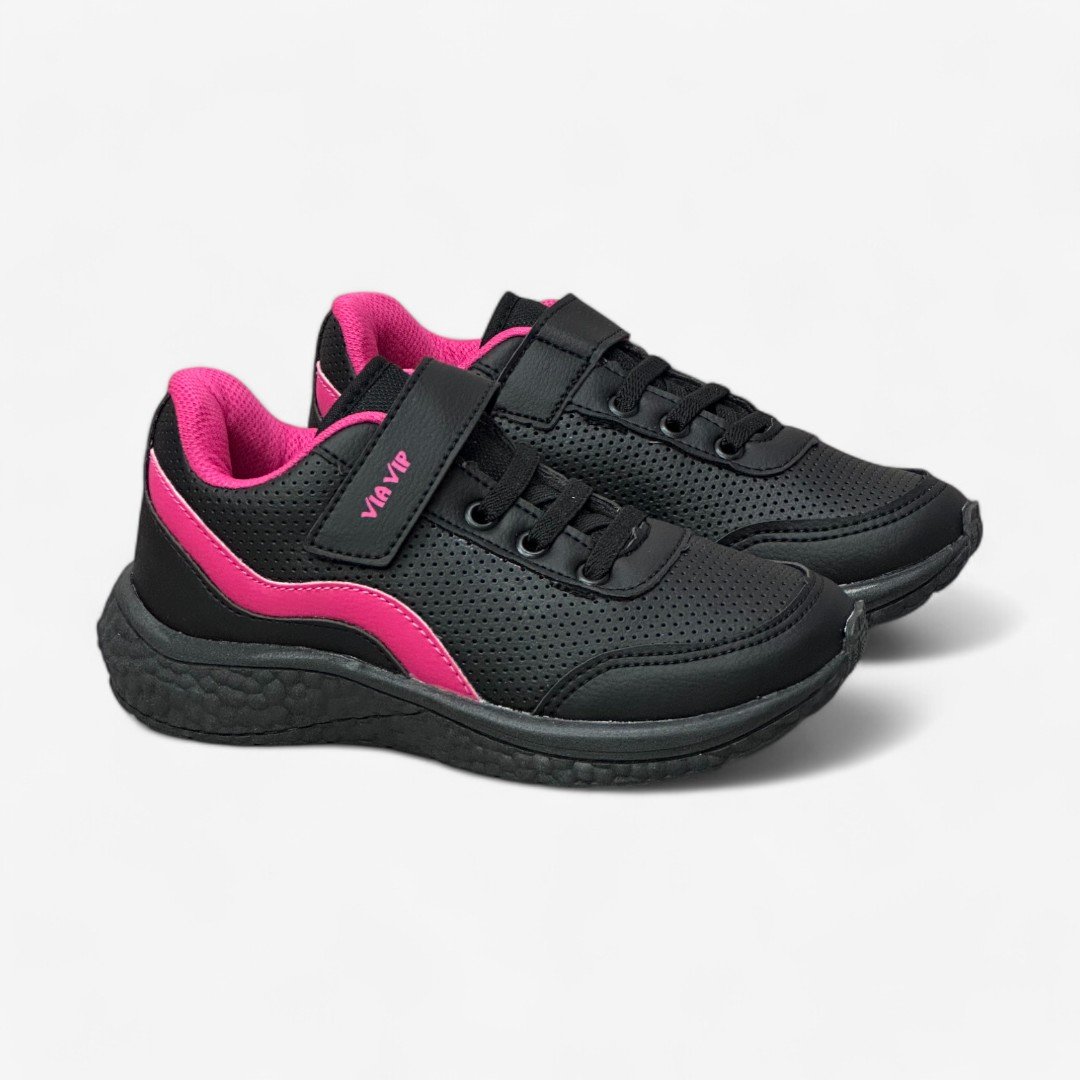 Tênis Via Vip Feminino Infantil Preto 2