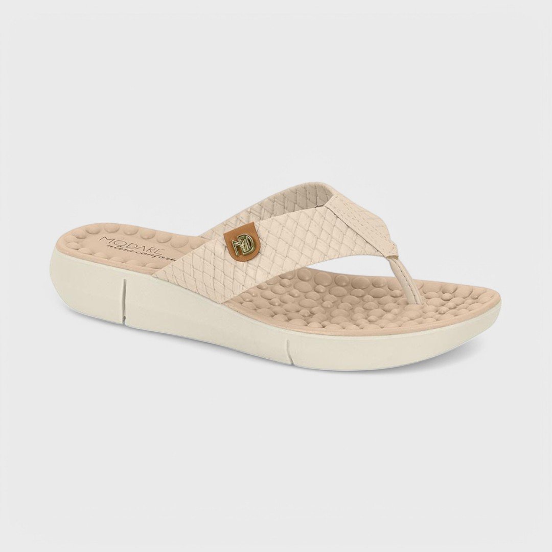 Chinelo Modare Conforto Feminino 7142.106 Bege 2