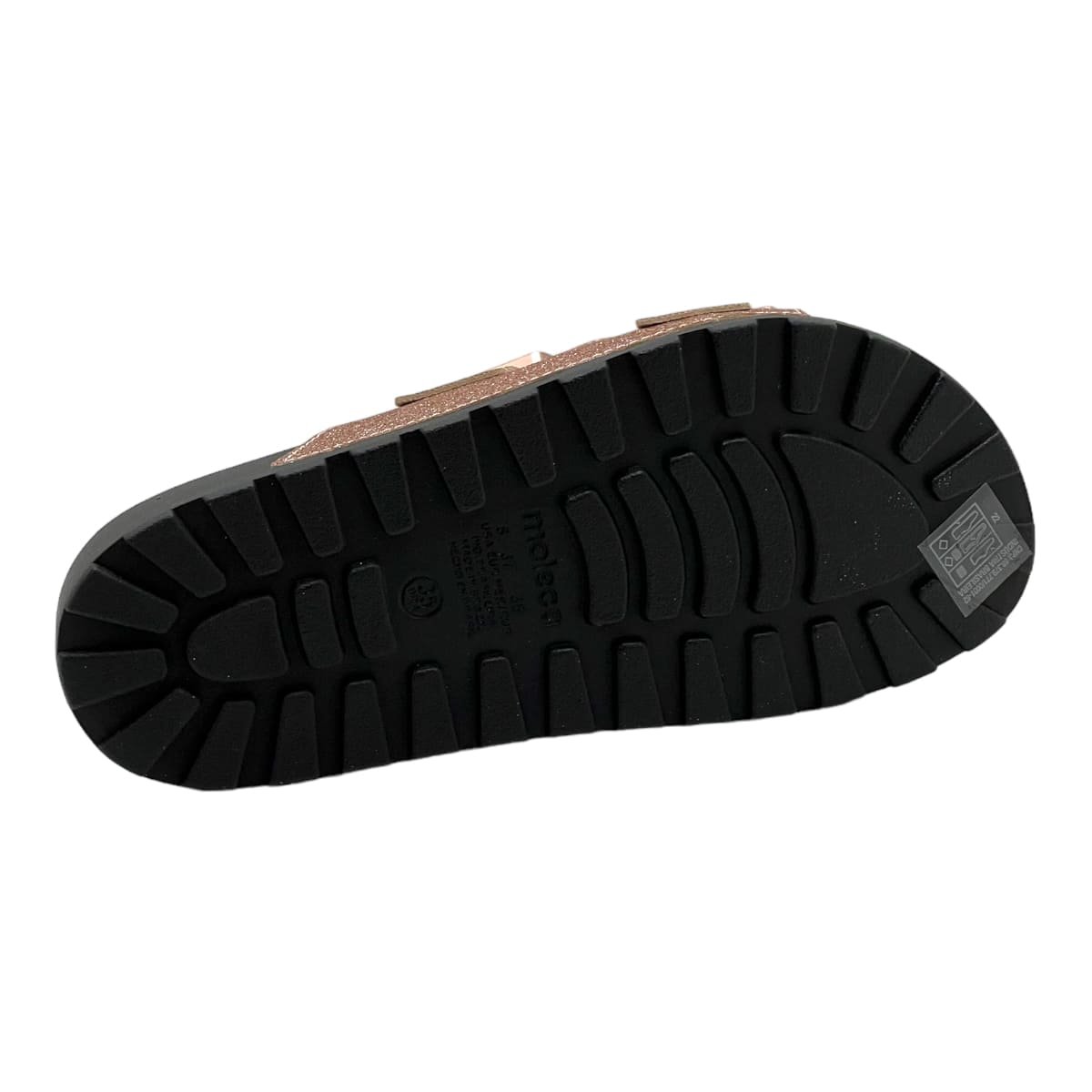 Chinelo Moleca Slide Feminino com Fivelas Dourado 3
