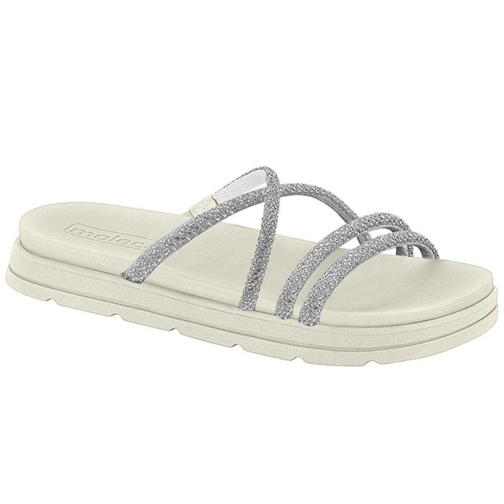 Chinelo Slide Moleca Papete Feminina 5490.112 Branco 2