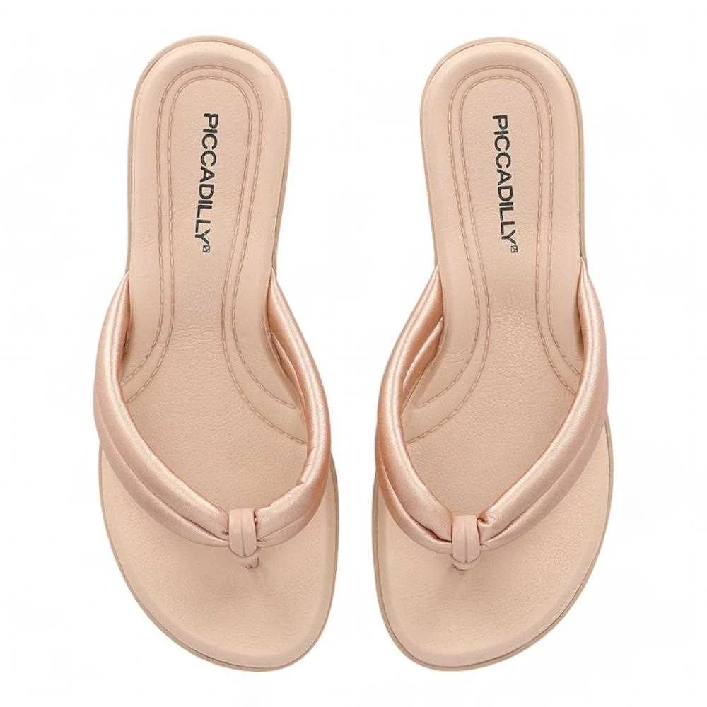 Chinelo Piccadilly Conforto Feminino 500324 Dourado 4