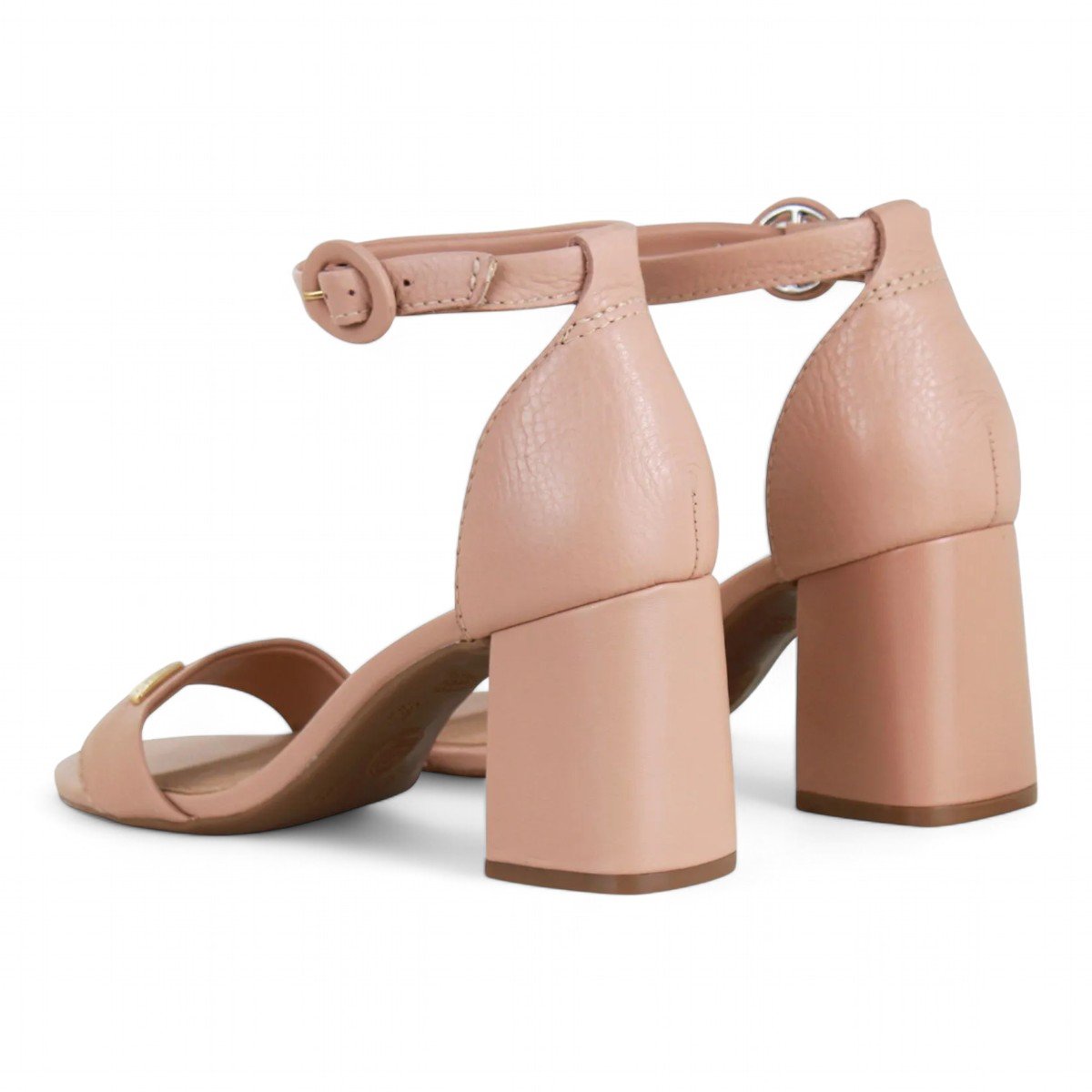 Sandália Bottero Salto Bloco Feminina em Couro Bege 3