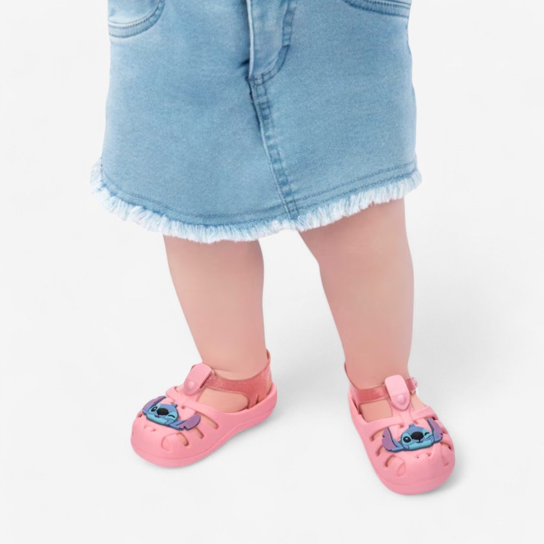 Sandália Disney Magic Babuche Feminina Infantil Rosa 4