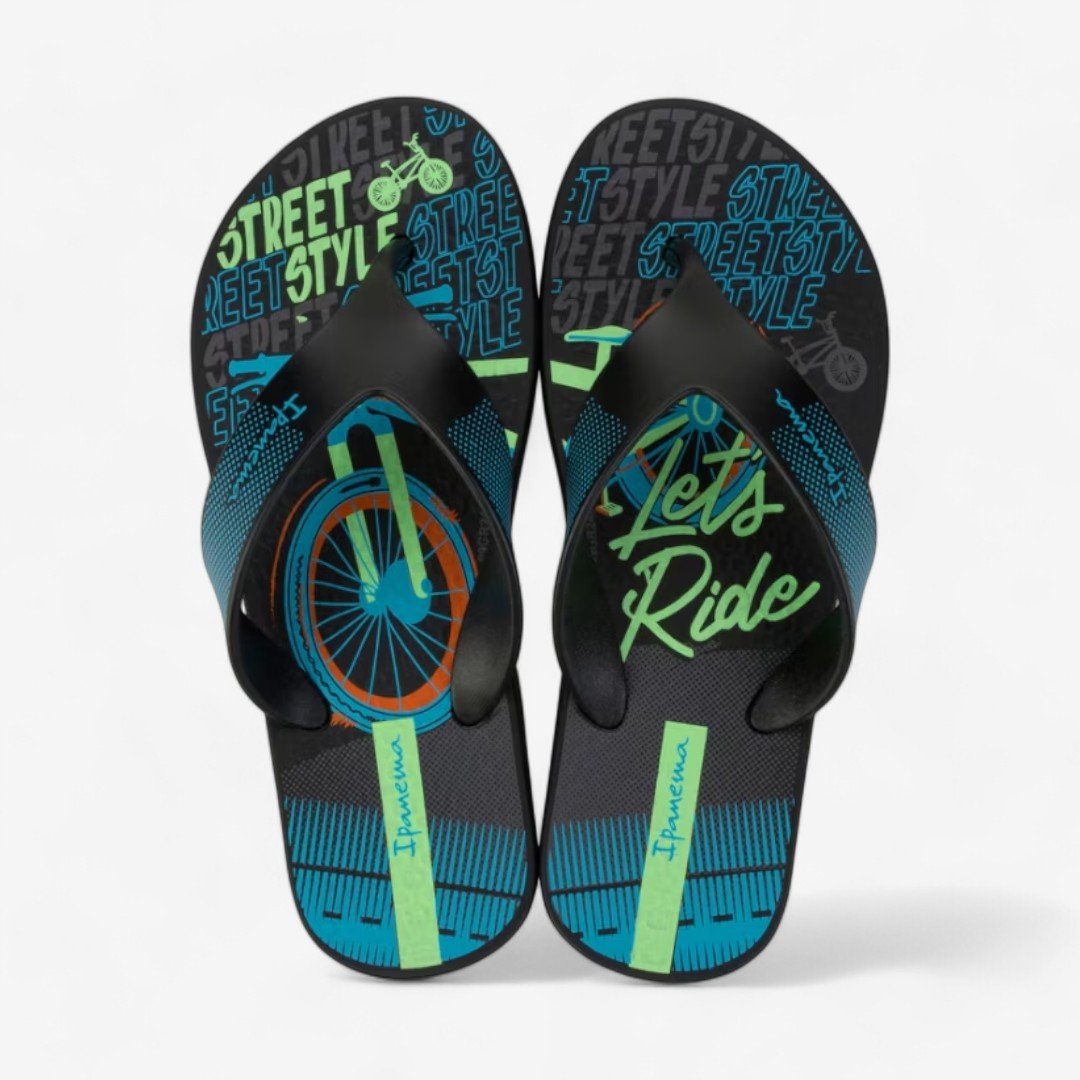 Chinelo Ipanema Deck City Masculino Infantil Preto 2