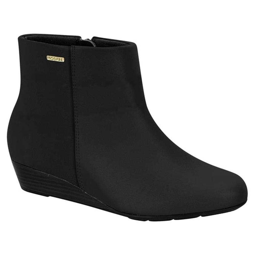 Bota Modare Conforto Feminina Anabela 7076.100 Preto 2