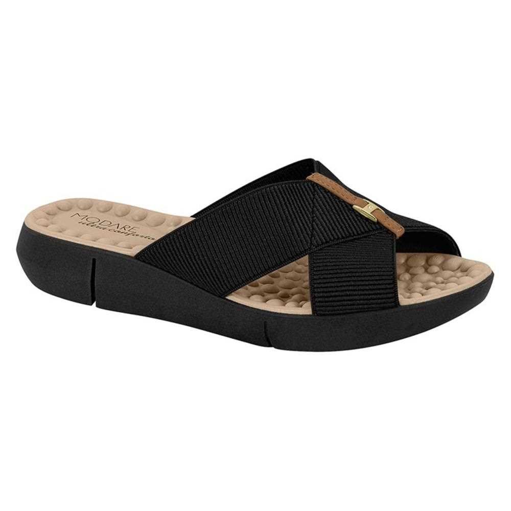 Chinelo Modare Feminino 7142.101 Preto/Camel 2