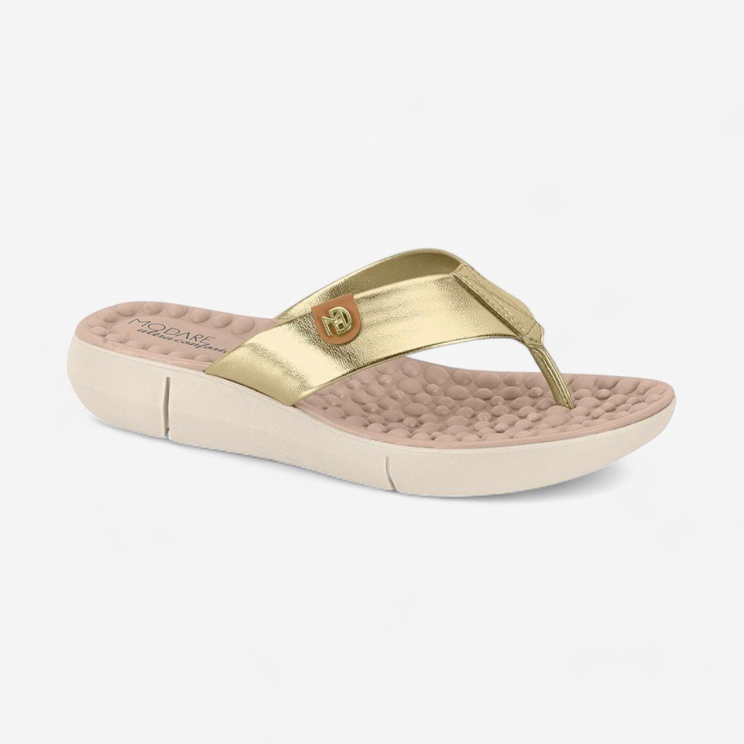 Chinelo Modare Conforto Feminino Dourado 2