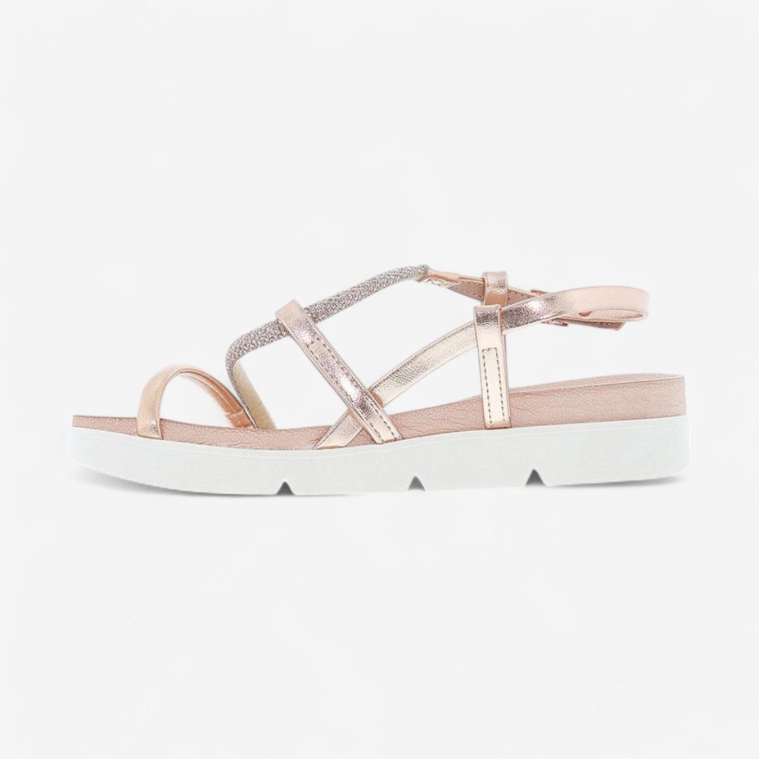 Sandália Beira Rio Flatform Feminina Rosa 2