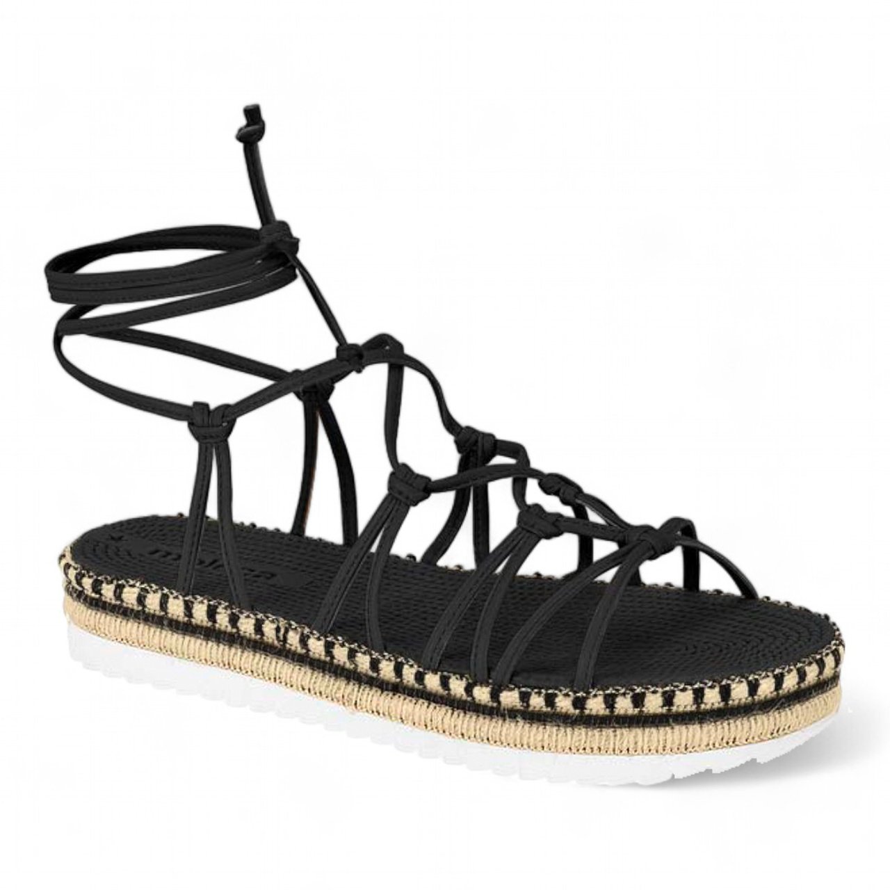 Sandália Moleca Feminina Rasteira 5447.519 Preto 1