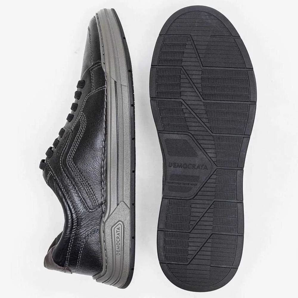 Sapatênis Democrata Masculino Couro Preto 4