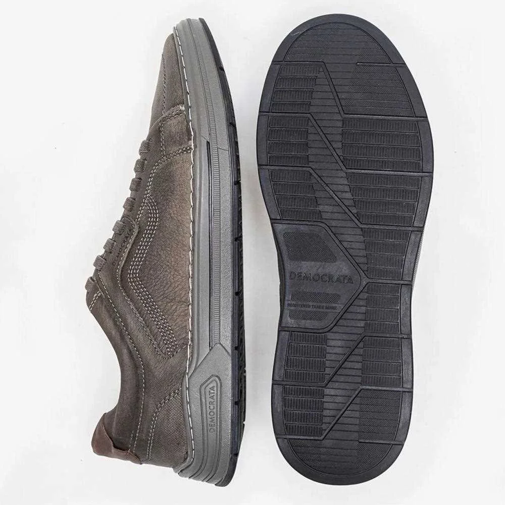 Sapatênis Democrata Masculino Couro Marrom 4