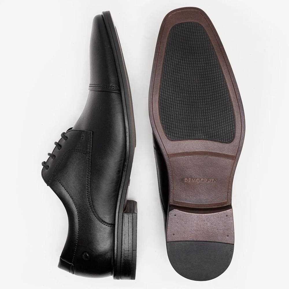Sapato Social Democrata Masculino em Couro Preto 4