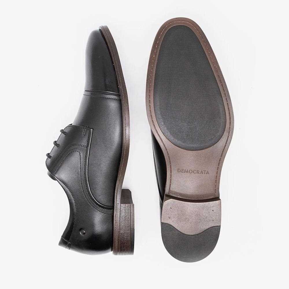 Sapato Democrata Masculino em Couro Preto 4