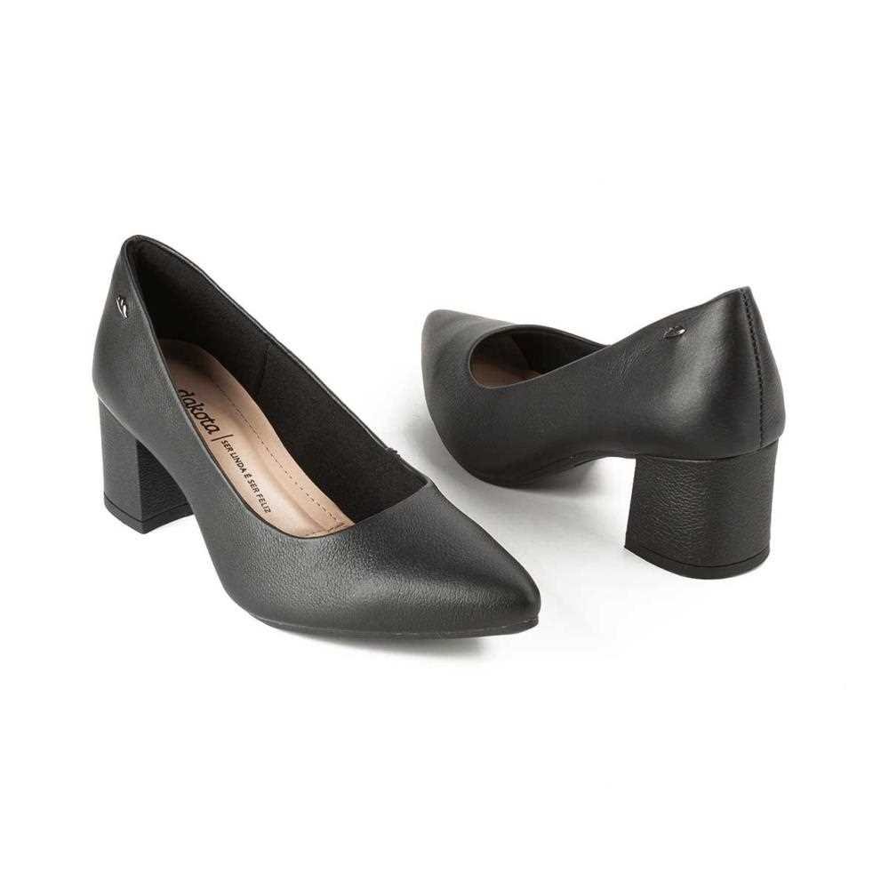 Sapato Scarpin Dakota Feminino Couro Preto 8