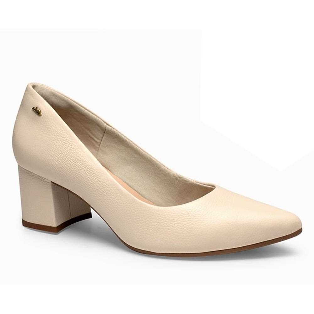 Sapato Scarpin Dakota Feminino Couro Bege 1