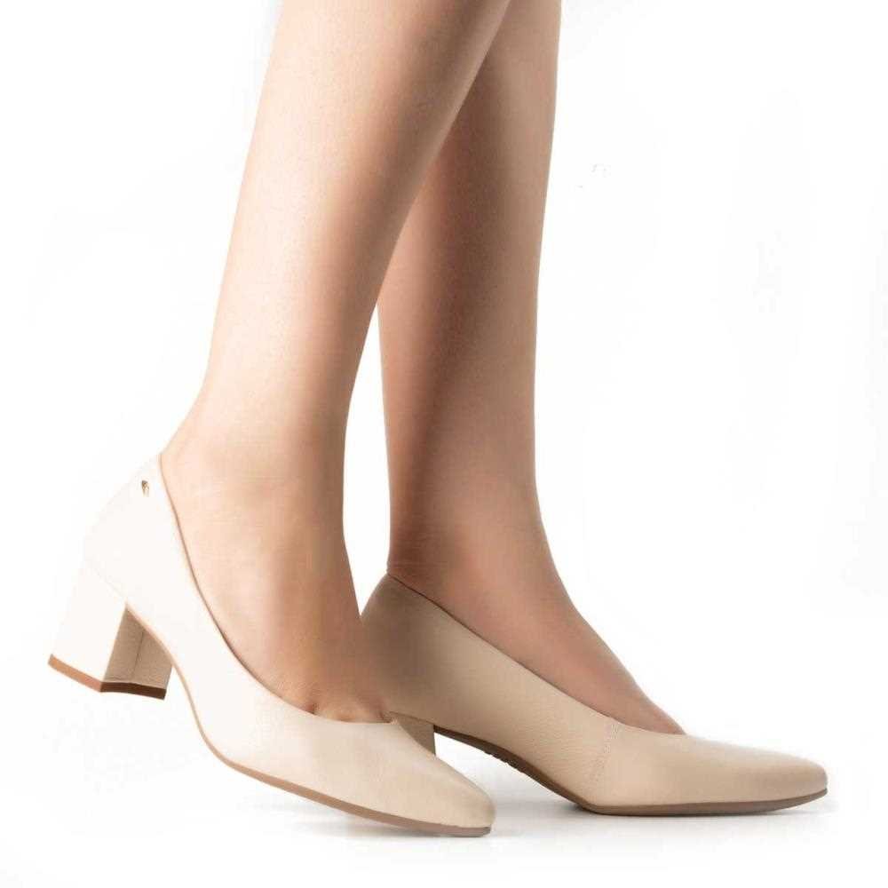 Sapato Scarpin Dakota Feminino Couro Bege 2