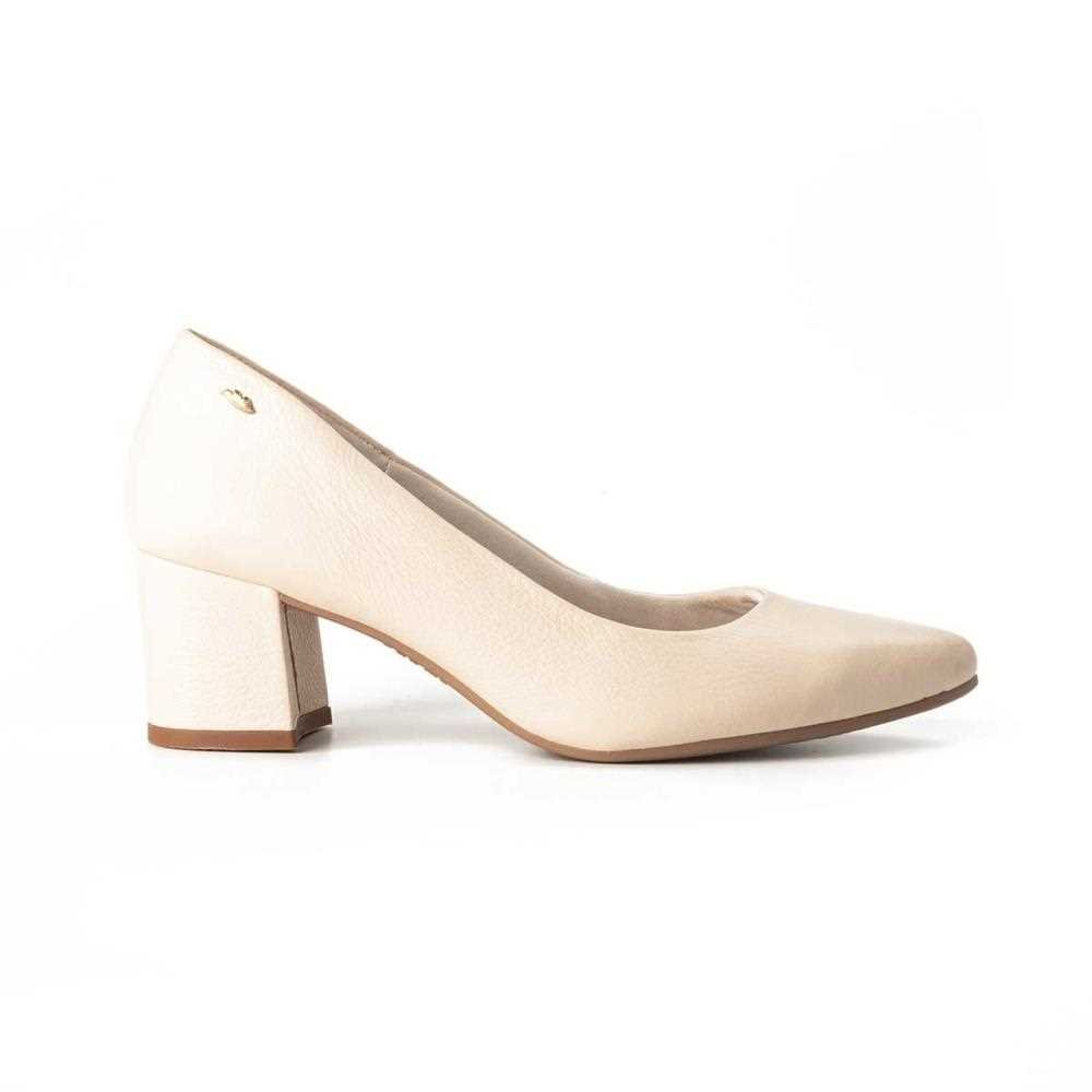 Sapato Scarpin Dakota Feminino Couro Bege 3