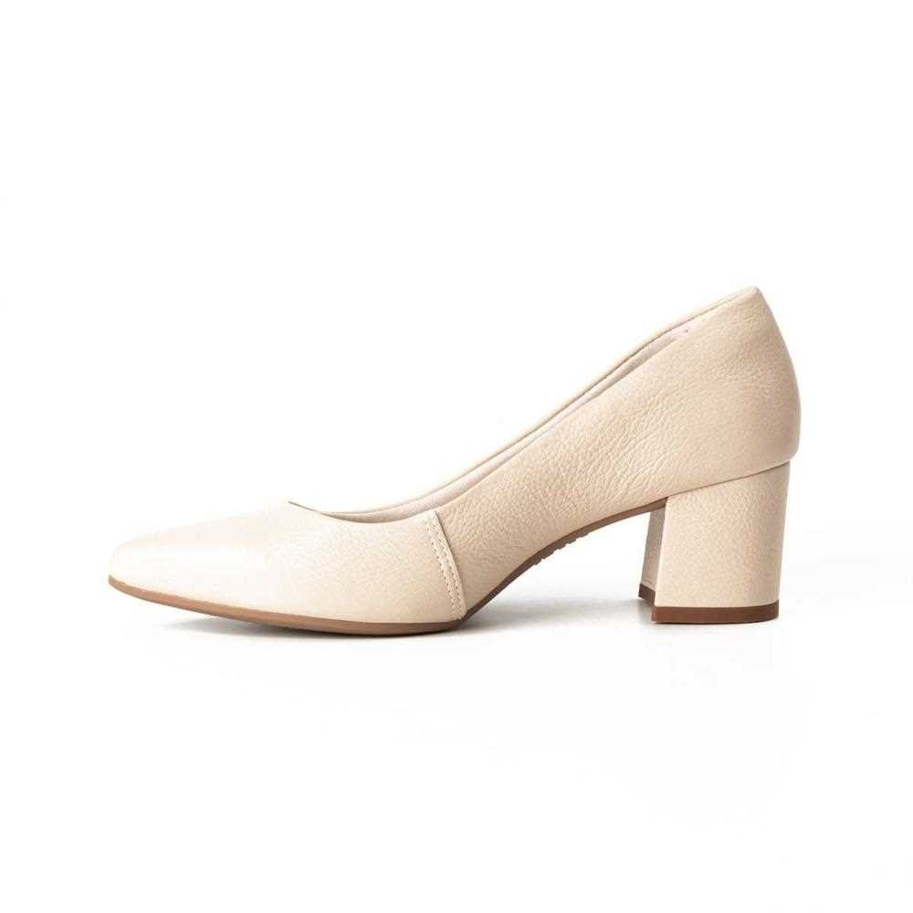 Sapato Scarpin Dakota Feminino Couro Bege 4