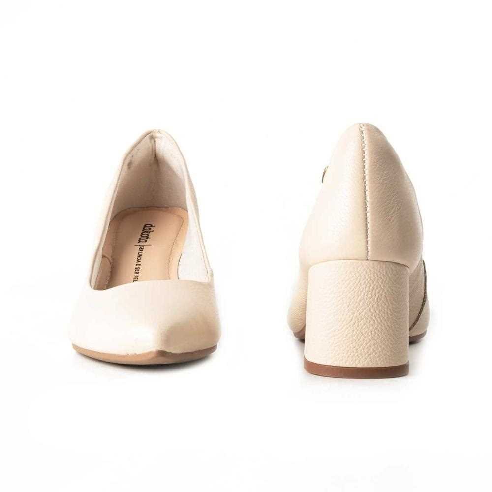 Sapato Scarpin Dakota Feminino Couro Bege 5