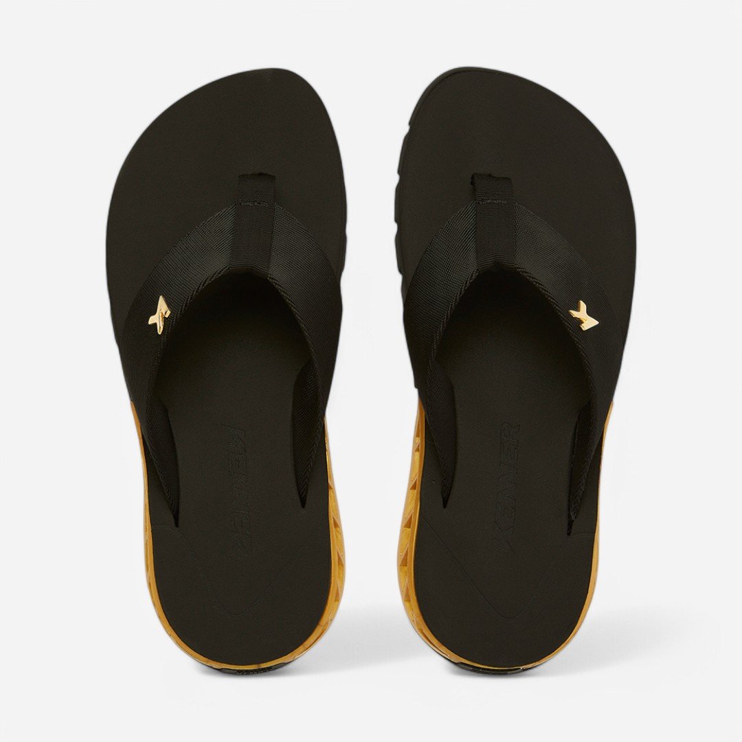 Sandália Kenner Rakka Preto/Dourado Preto/Dourado 3