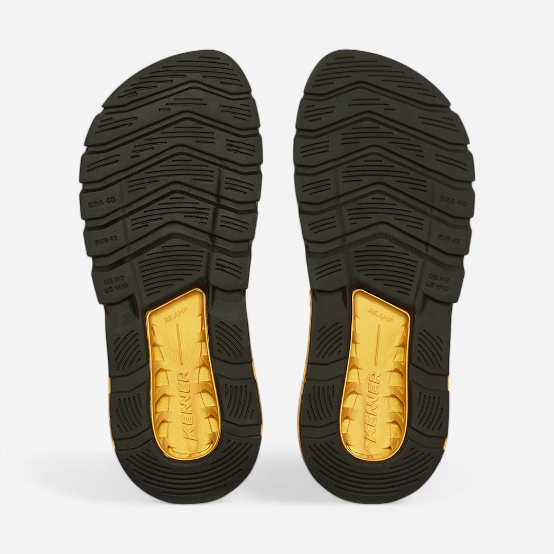 Sandália Kenner Rakka Preto/Dourado Preto/Dourado 4