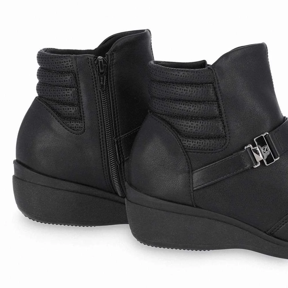 Bota Piccadilly Anabela Cano Curto Feminina 117107 Preto 5