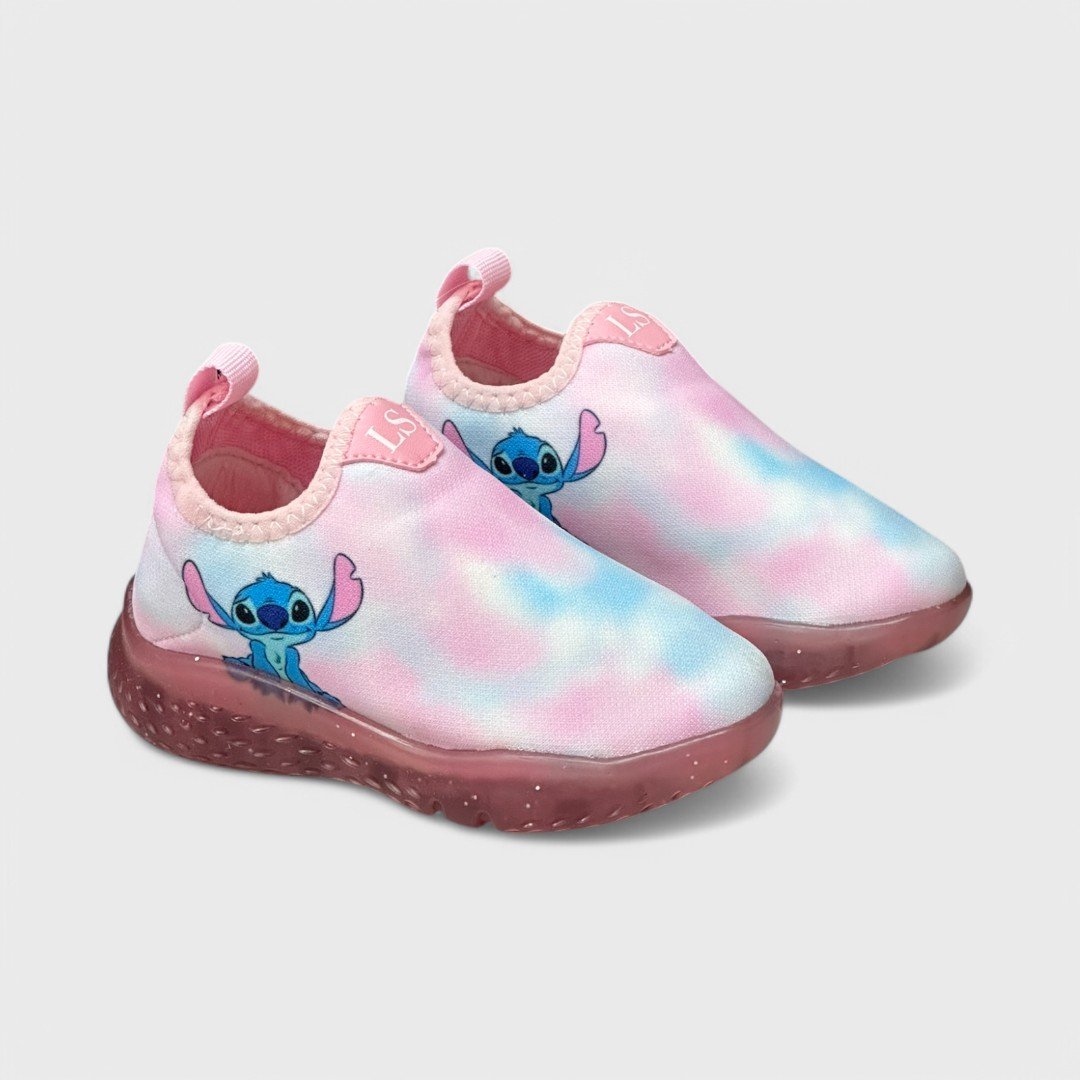Tênis Mini Pé Infantil Stitch com Luz Rosa 2