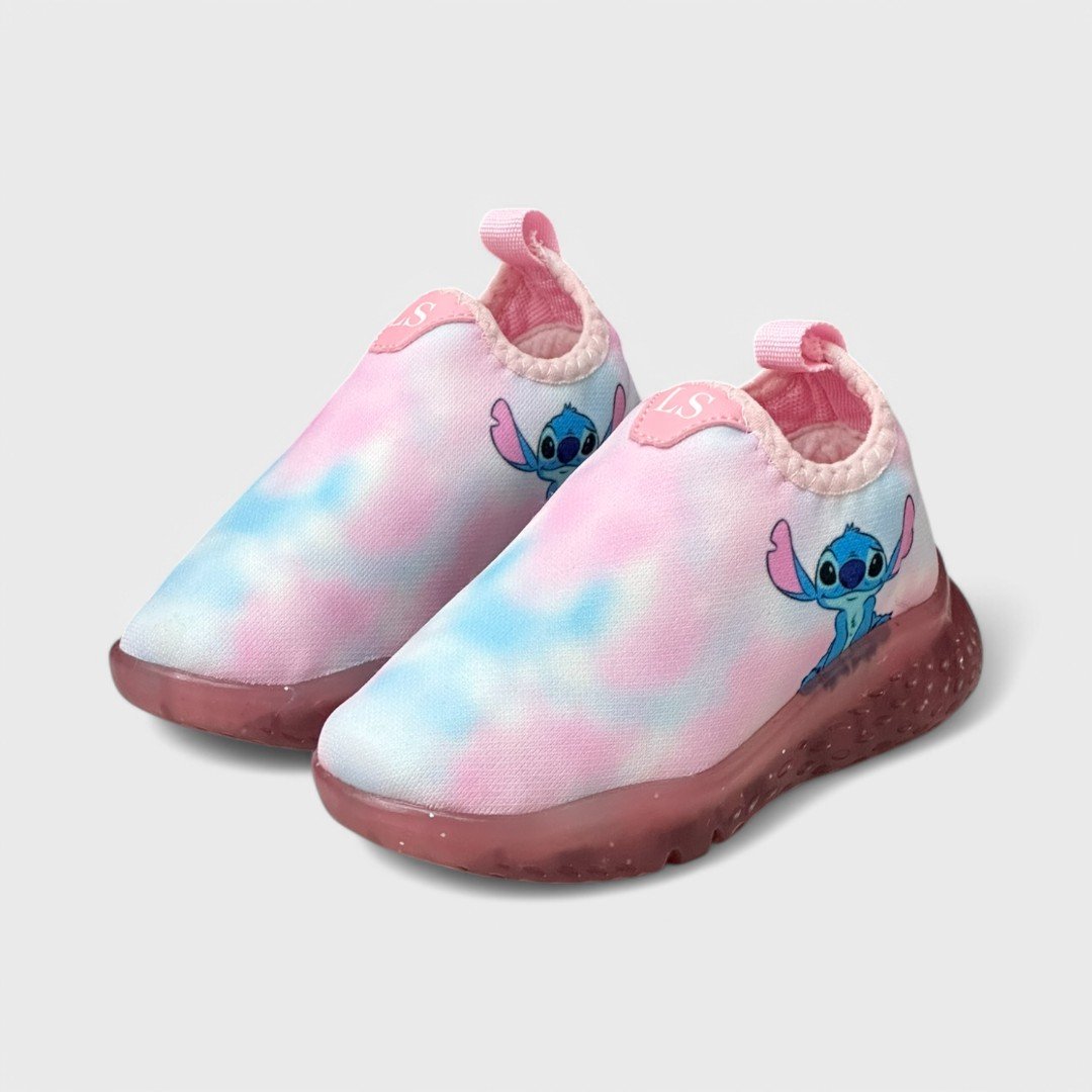 Tênis Mini Pé Infantil Stitch com Luz Rosa 3