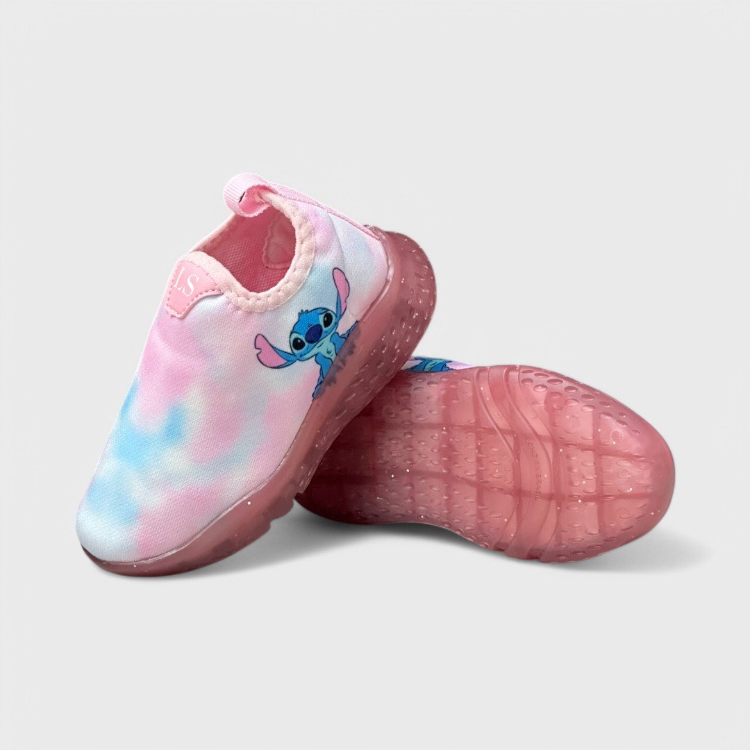 Tênis Mini Pé Infantil Stitch com Luz Rosa 5