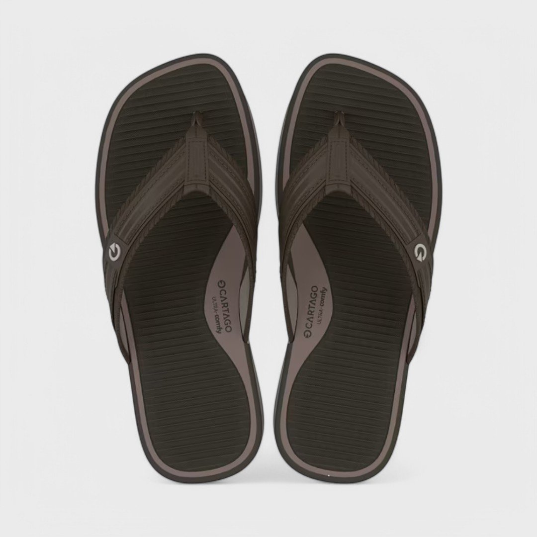 Chinelo Cartago Mali XV Masculino Bege/Marrom 2