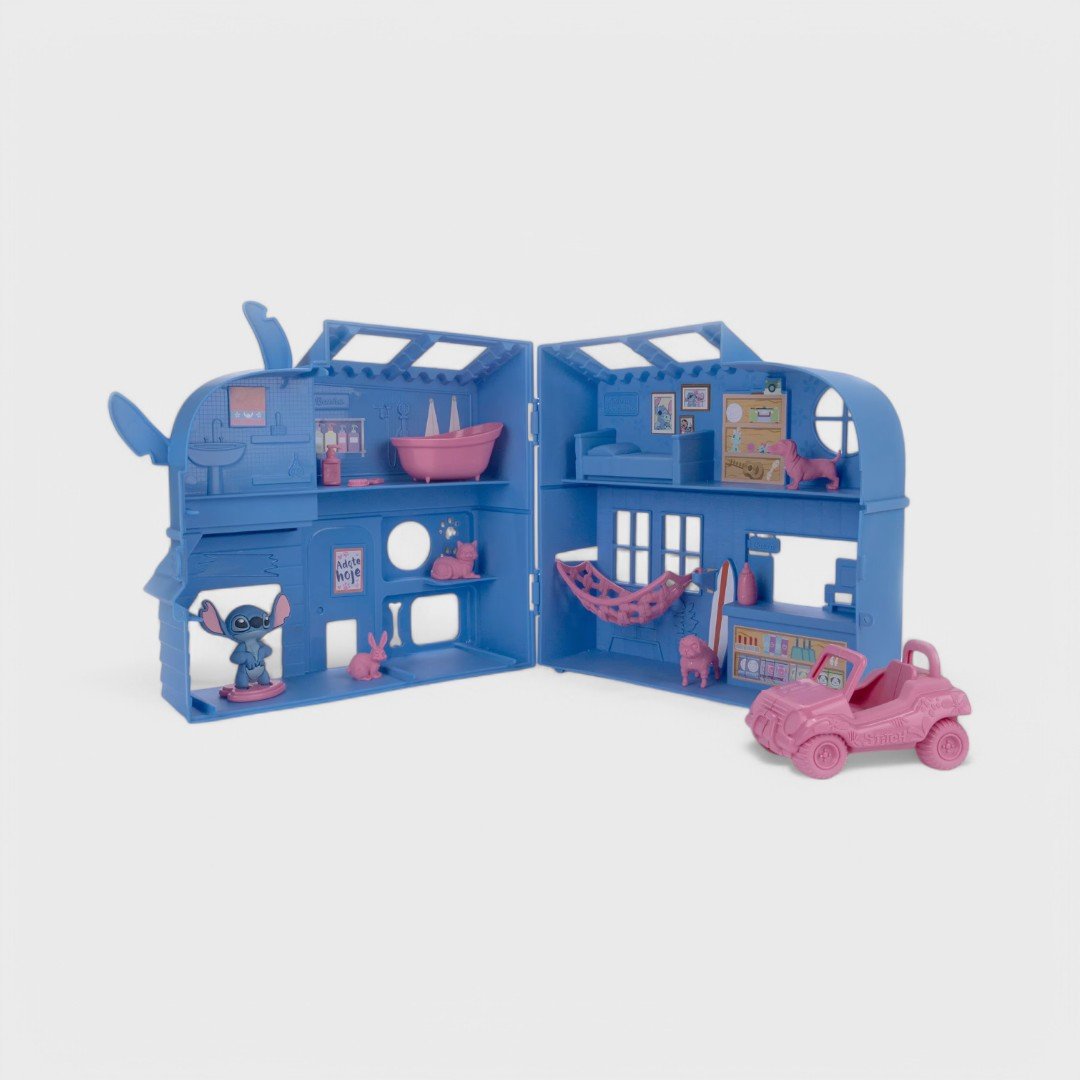 Sandália Infantil Stitch Pet Shop Grendene Kids Rosa/Azul Glitter 2